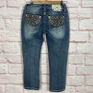 NWOT Miss Me Mid-Rise Cuffed Capri Jeans Sz 26